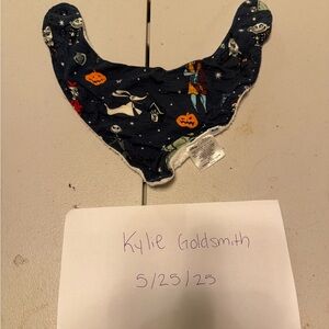 Little sleepies nightmare before Christmas bamboo snap Bandana Bib